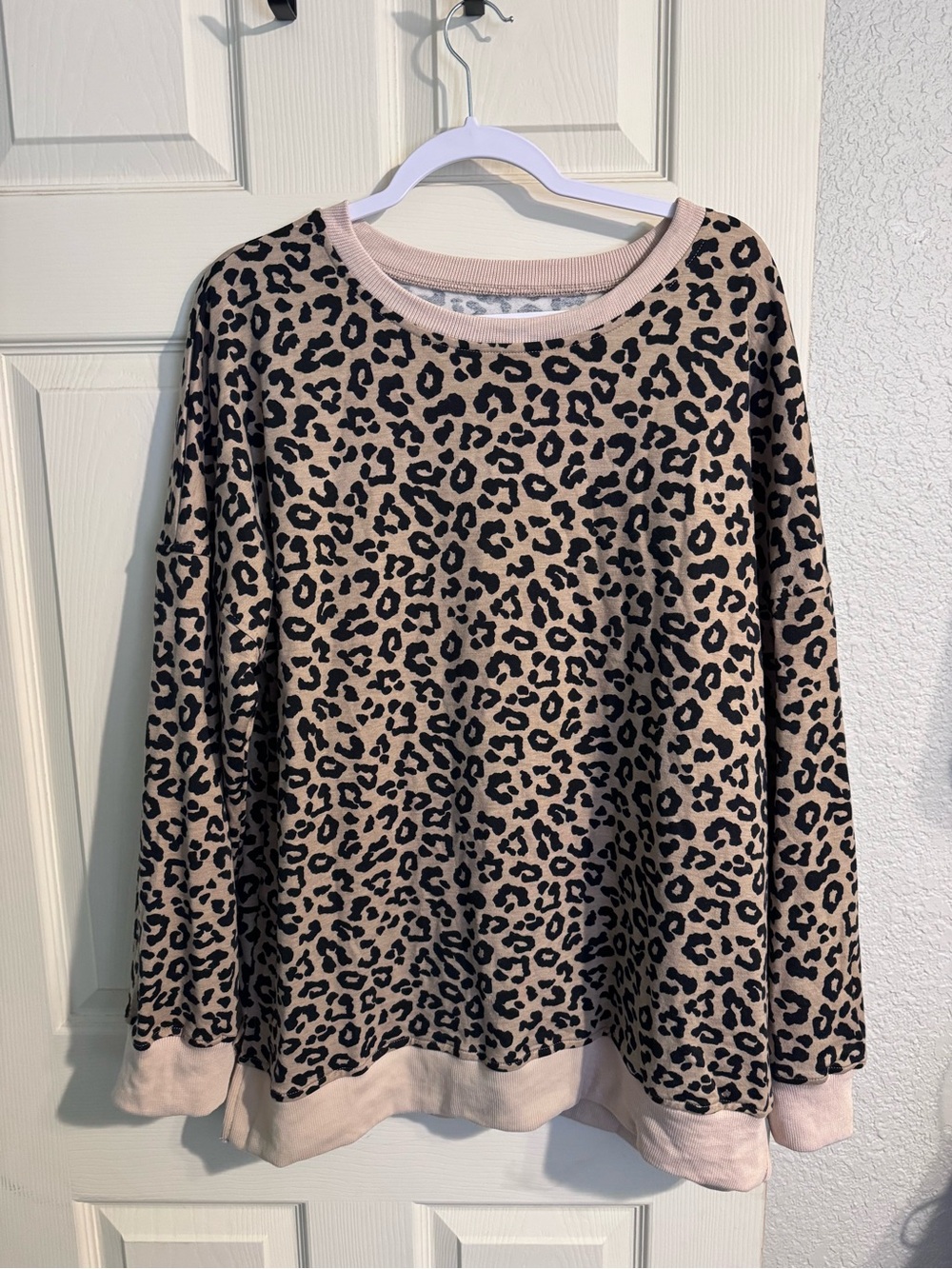 Women’s cheetah print sweatshirt